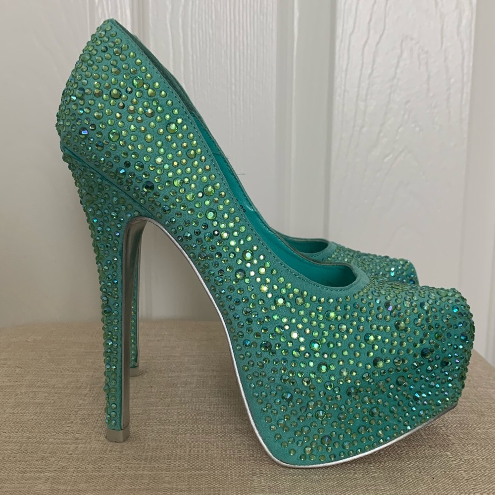 Mint Platform Heels